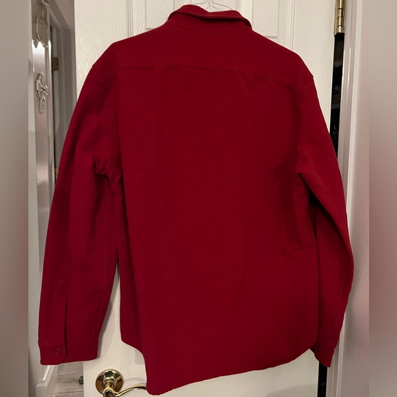 J.Crew NY Heavy Weight Cotton Flannel, Solid Red XL - Slim, men’s shirt. - Picture 3 of 16